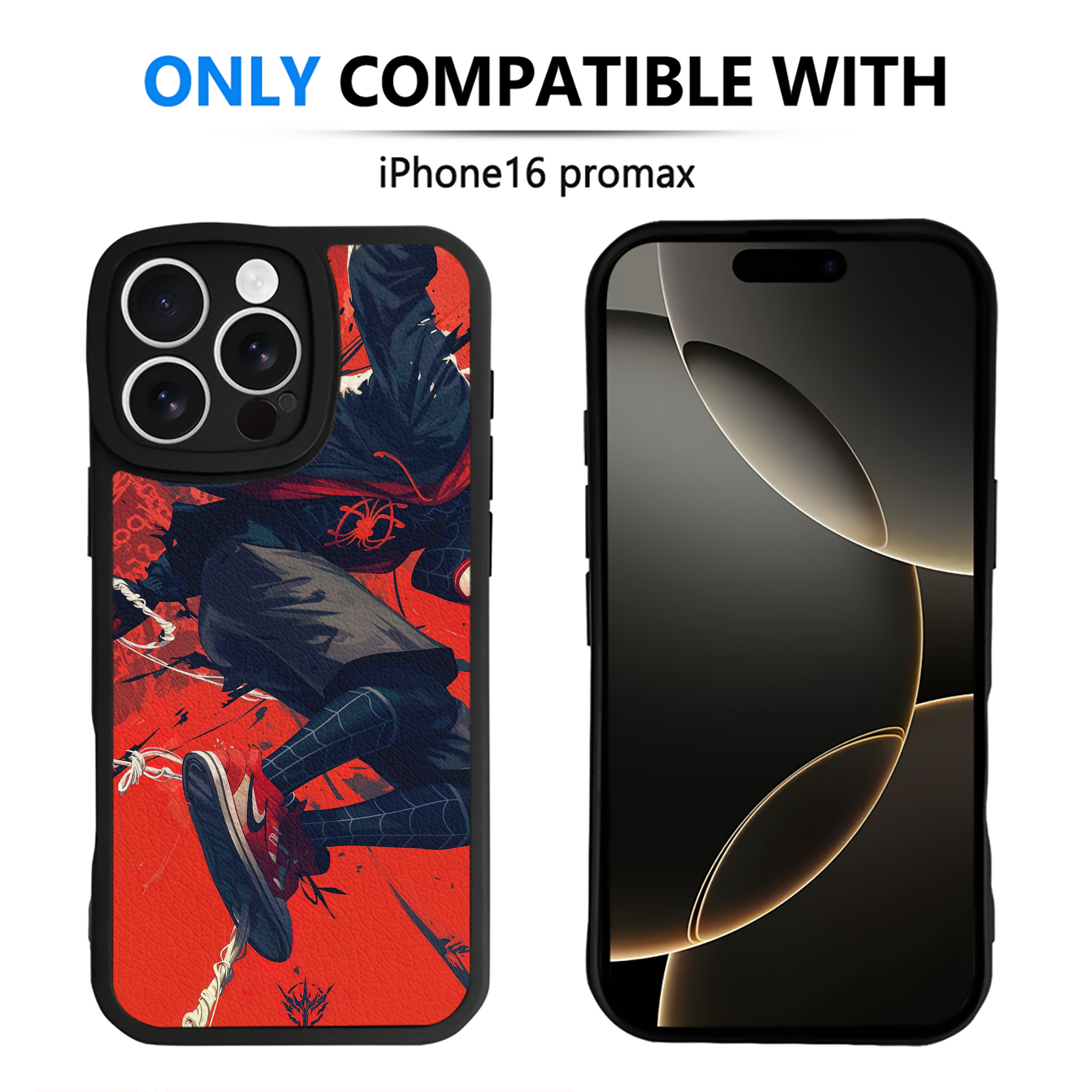 Spider Man スパイダーマン 【iPhone 16シリーズ対応】シリコンスマホケース（レザー調） 材質：シリコン